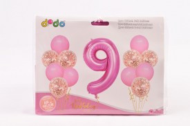 Bouquet 13 globos rosa con numero 9.jpg